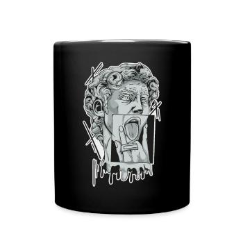 Skulptur von David - Tasse einfarbig - Schwarz - Vorne