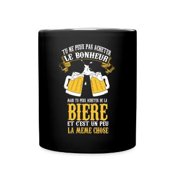 Tu peux pas acheter le bonheur mais de la bière - Mug uni - noir - Devant