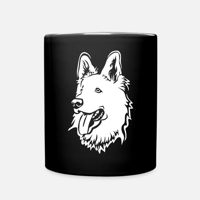 Tête de berger suisse « Black Edition » - Mug uni - noir