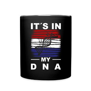 Niederlande Flagge Holland Niederländische Fahne - Tasse einfarbig - Schwarz - Vorne