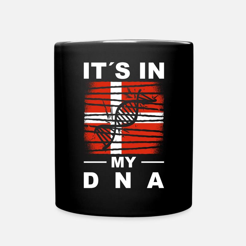 Denmark Flag Scandinavia Danish Flag Travel - Full Colour Mug - black