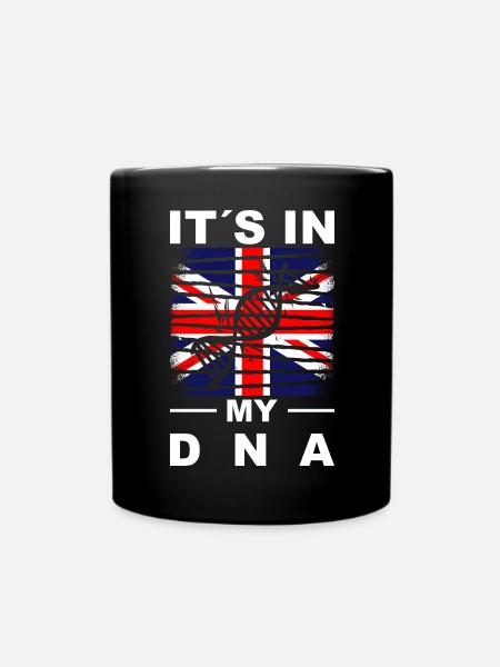 United Kingdom Flag Union Jack Flag London UK - Full Colour Mug - black