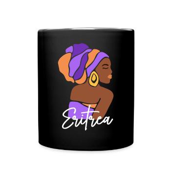 Eritrea Eritrean Flag Asmara Black Heritage - Full Colour Mug - black - Front
