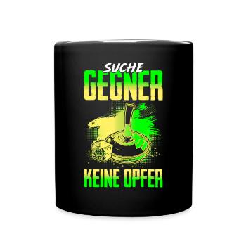 Eisstock Suche Gegner Keine Opfer Stockschütze - Tasse einfarbig - Schwarz - Vorne