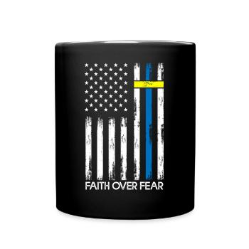 La foi sur la peur Ukraine Amérique Jésus Religion - Mug uni - noir - Devant