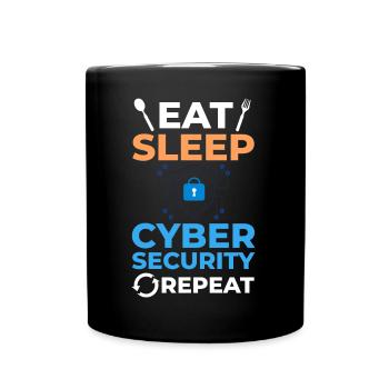 Cyber Security Information Computer Sicherheit - Tasse einfarbig - Schwarz - Vorne