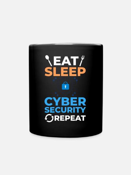 Cyber Security Information Computer Sicherheit - Tasse einfarbig - Schwarz