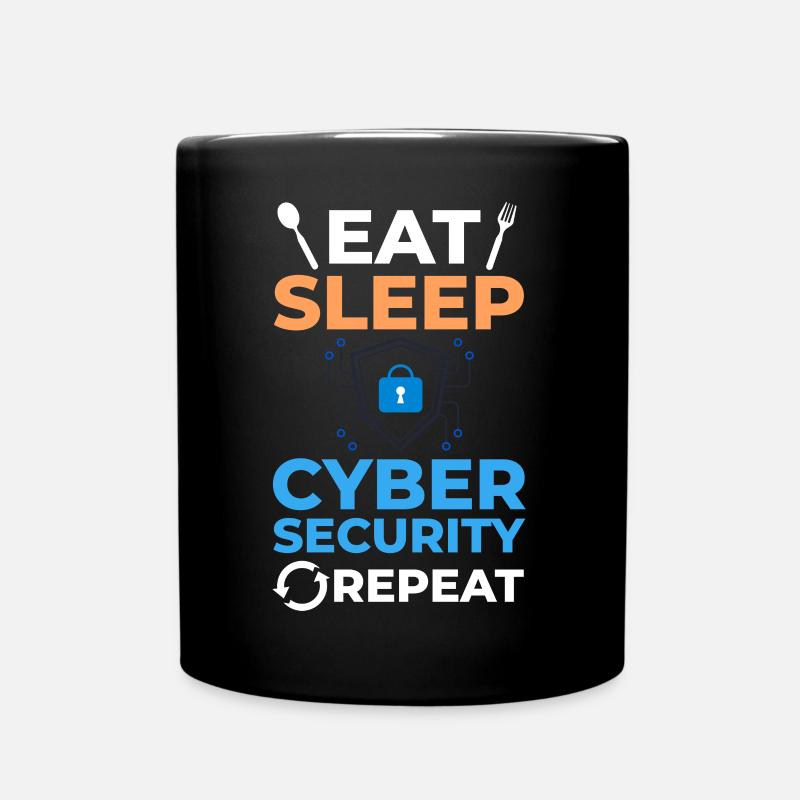 Cyber Security Information Computer Sicherheit - Tasse einfarbig - Schwarz