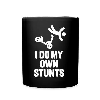 I do my own stunts stunt Scooter Roller Tretroller - Tasse einfarbig - Schwarz - Vorne