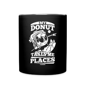 Donut Sweets Donuts Food Baker Gift - Full Colour Mug - black - Front