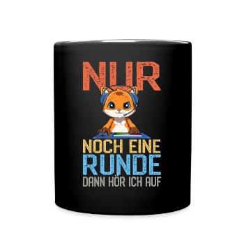 Retro Gaming Fuchs - Computerspiele Videospiele - Tasse einfarbig - Schwarz - Vorne