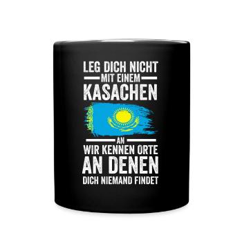 Kasachstan Kasache Kasachisches - Tasse einfarbig - Schwarz - Vorne