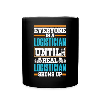 Logistics Logistician Until Real Logistician - Full Colour Mug - black - Front