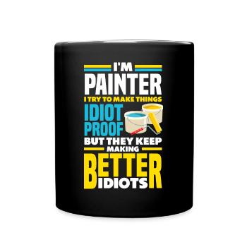 Peintre Peinture Drôle Citation - Mug uni - noir - Devant