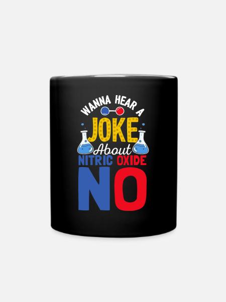 Wanna Hear A Joke NO Funny Scientist Science - Full Colour Mug - black