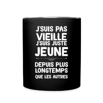 Femme Retraité Citation Drôle Mamie Maman - Mug uni - noir - Devant