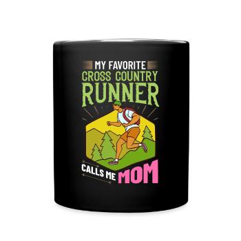Cross Country Running Crosslauf Geländelauf Laufen - Mug uni - noir - Devant