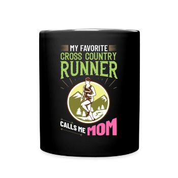Cross Country Running Crosslauf Geländelauf Laufen - Mug uni - noir - Devant