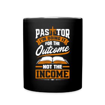 Pastor Appreciation Clergy Preacher Christian - Full Colour Mug - black - Front