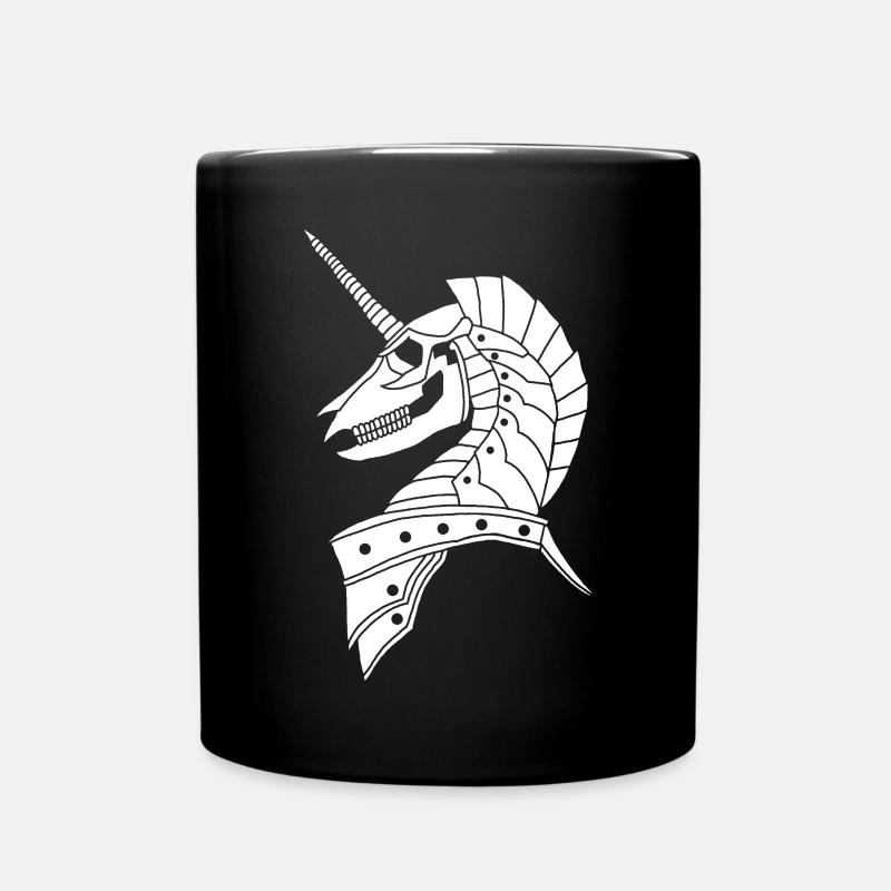 Licorne gothique blanche - Mug uni - noir