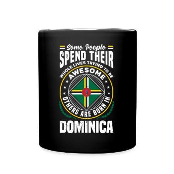 Dominica Dominican Dominica Flag Funny Dominica - Full Colour Mug - black - Front