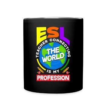 Professeur d’anglais langue ESL Linguiste Enseignement multilingue - Mug uni - noir - Devant