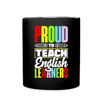 Professeur d’anglais langue ESL Linguiste Enseignement multilingue Fier - Mug uni - noir - Devant