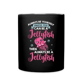 Méduse Méduse Aquarium d’animaux marins Aquarium - Mug uni - noir - Devant