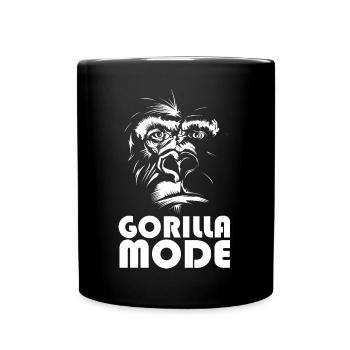 gorilla fashion icon monkey illustration logo icon - Full Colour Mug - black - Front