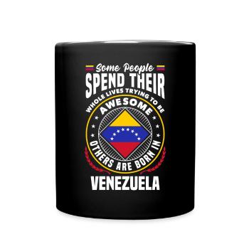 Venezuela Venezuela Venezuela Drapeau Drôle Citation - Mug uni - noir - Devant