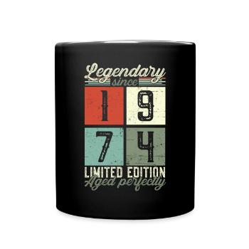 Legendary since 1974 48th birthday gift - Full Colour Mug - black - Front