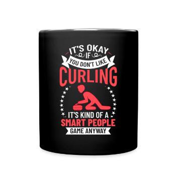 Joueur de jeu de sports de curling Curling Stones Ice - Mug uni - noir - Devant