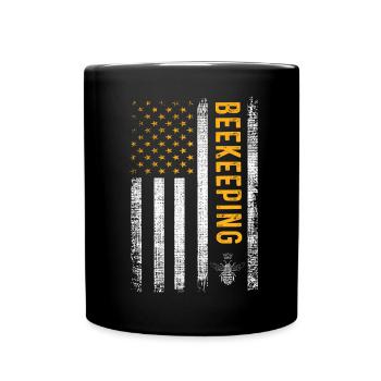 USA Apiculteur Apiculture Miel Hobby Abeille - Mug uni - noir - Devant