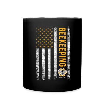 USA Apiculteur Apiculture Miel Hobby Abeille - Mug uni - noir - Devant