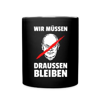 ANTI OLAF SCHOLZ SHIRT ANTI SPD NERVT CDU CSU FDP - Tasse einfarbig - Schwarz - Vorne