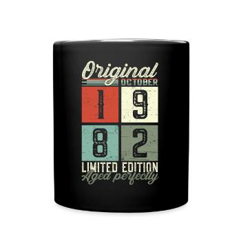 Original Oktober 1982 40. Geburtstag Geschenk Cool - Tasse einfarbig - Schwarz - Vorne
