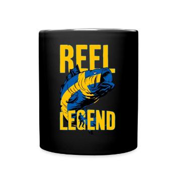 ANGELN SCHWEDEN ANGLER FISCHEN REEL LEGEND - Tasse einfarbig - Schwarz - Vorne