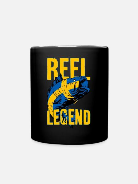 ANGELN SCHWEDEN ANGLER FISCHEN REEL LEGEND - Tasse einfarbig - Schwarz