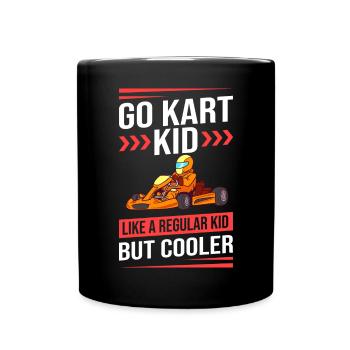 Go Kart Racing Indoor Karting Kartsport Kartbahn - Tasse einfarbig - Schwarz - Vorne
