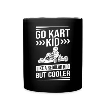 Go Kart Racing Indoor Karting Kartsport Kartbahn - Tasse einfarbig - Schwarz - Vorne