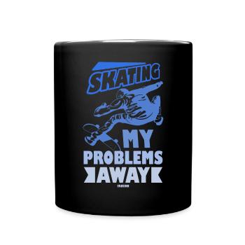 Skateboarding skating coole Jungs - Tasse einfarbig - Schwarz - Vorne