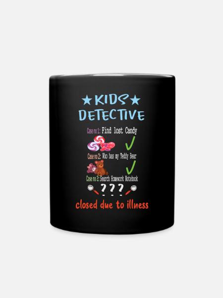 Kinder Detektiv - Tasse einfarbig - Schwarz
