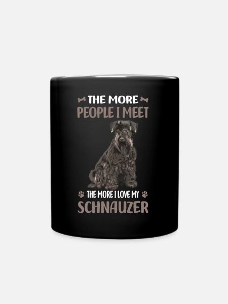 Schnauzer Hunderasse - Tasse einfarbig - Schwarz