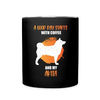 Akita - Mug uni - noir - Devant