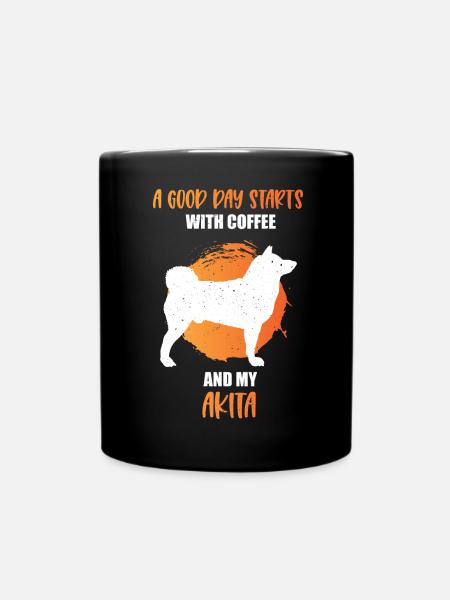 Akita - Tasse einfarbig - Schwarz