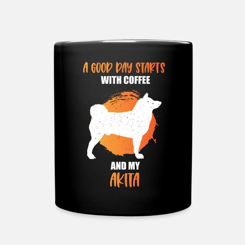 Akita - Tasse einfarbig - Schwarz