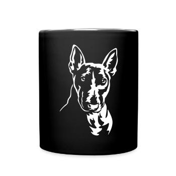 Bull Terrier Head "Black Edition" - Full Colour Mug - black - Front