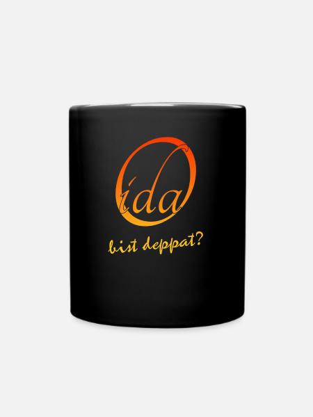 Oida bist deppat? - Tasse einfarbig - Schwarz