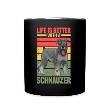 Schnauzer - Full Colour Mug - black - Front