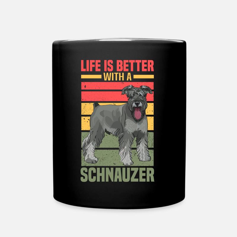 Schnauzer - Tasse einfarbig - Schwarz